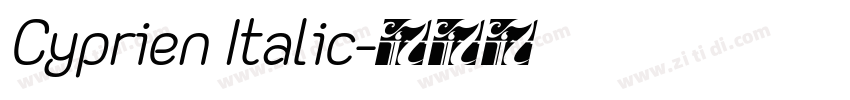 Cyprien Italic字体转换